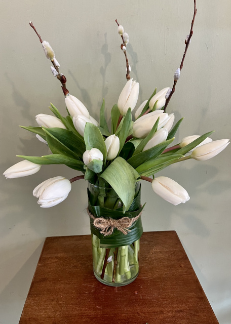 sea lavender roses mason jar