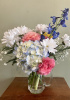 sea lavender roses mason jar